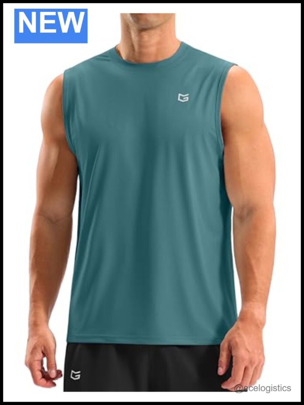 Men's Sleeveless Tank Top Quick Dry UPF 50+ 4-Way Stretch Muscle Shirt